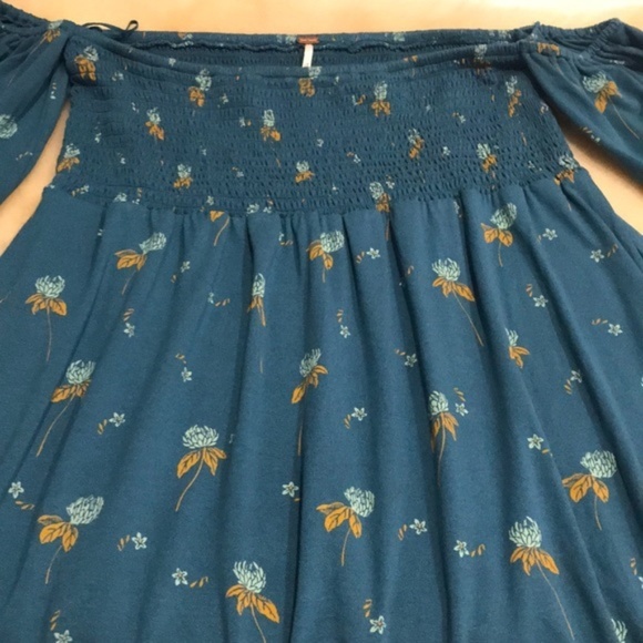 Free People Lana Off The Shoulder Tunic in Mermaid Combo. XS,M - Picture 5 of 7